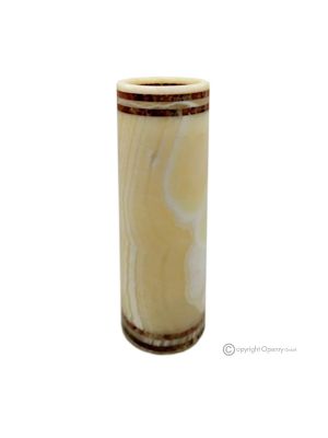 LAMPE en marbre travertin onyx, réalisée en pierre naturelle, pure et authentique, faite à la main.