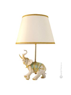 ELEPHANT - LAMP Lampe de table en porcelaine de Capodimonte Made in Italy