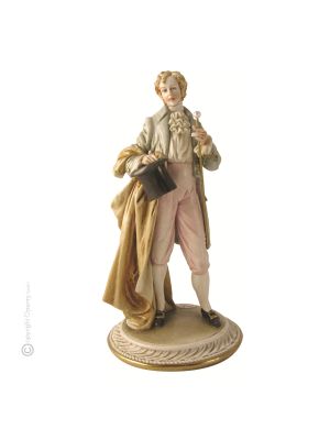 Figurine GENTLEMAN Statue Capodimonte Figurine en porcelaine faite à la main fabriquée en Italie