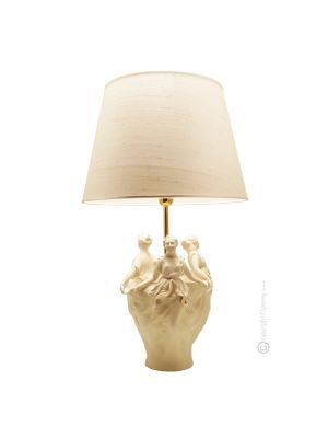 MILLENIO VASE - LAMP Lampe de table en porcelaine de Capodimonte Made in Italy