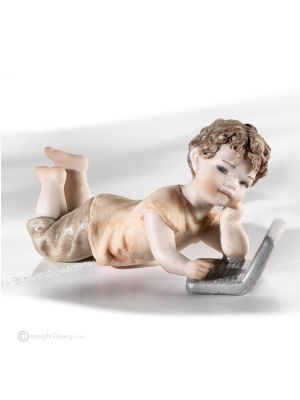 ADAMO PC - Poupée en porcelaine de Capodimonte, faite et peinte à la main, de collection.