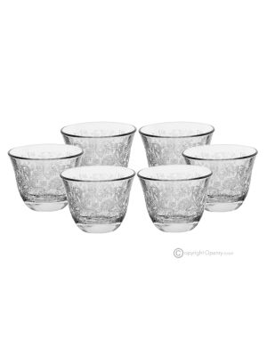 ESTRO Ensemble de 6 verres à expresso, verre de qualité supérieure, design moderne et élégant.