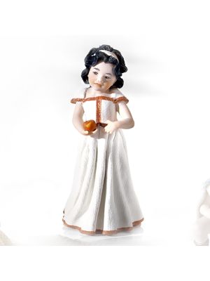 BLANCHE NEIGE en porcelaine Capodimonte, figurine romantique inspirée du monde des contes de fées.