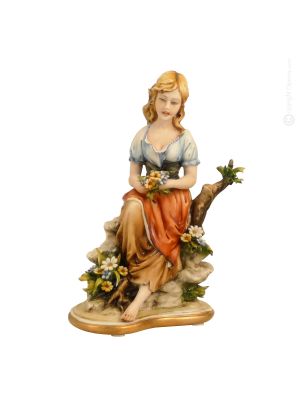 PRINTEMPS Figurine Statue Capodimonte Figurine en Porcelaine Faite à la Main Made in Italy