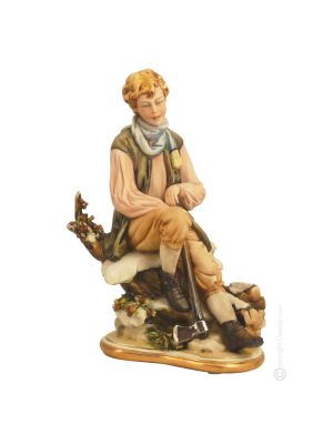 Figurine d'hiver Statue Capodimonte Figurine en porcelaine faite à la main en Italie