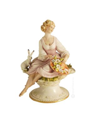 GENTLEWOMAN Figurine Statue Capodimonte Figurine en porcelaine faite à la main en Italie