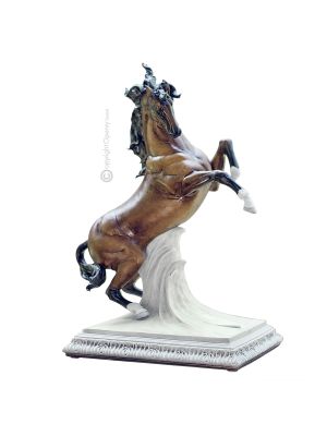 Statue de cheval Statue Capodimonte Figurine en porcelaine faite à la main fabriquée en Italie