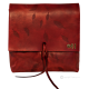 DAFNELEI Sac bandoulière sac bandoulière femme en véritable cuir artisanal rouge