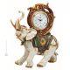 Horloge de table en porcelaine ELEPHANT Capodimonte, artisanat Made in Italy