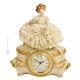 Horloge de table en porcelaine GIRL Capodimonte, artisanat Made in Italy