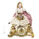 Horloge de table en porcelaine GIRL Capodimonte, artisanat Made in Italy