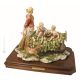 RETOUR DES CHAMPS Figurine en porcelaine Capodimonte faite à la main Made in Italy