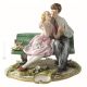 PREMIER AMOUR Figurine Statue Capodimonte Figurine en porcelaine faite à la main fabriquée en Italie