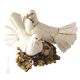 PAIRE DE COLOMBES Figurine en porcelaine de Capodimonte, artisanat Made in Italy