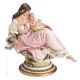 MÈRE AVEC BÉBÉ Statuette figurine en porcelaine de Capodimonte faite à la main en Italie