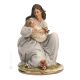 MÈRE AVEC BÉBÉ Statuette figurine en porcelaine de Capodimonte faite à la main en Italie