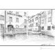 CA DOLCE - VENISE Dessin au crayon sur carton moderne Made in Italy 