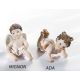 CHERUBINI ADA ET MIGNON 2 Anges Capodimonte statuettes de poupée romantiques et précieuses.