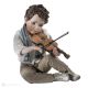 TAMINO - Musicien avec violon en porcelaine de Capodimonte, fabriqué en Italie.