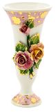 VASE GOBELET ROSE Vase en Céramique Créations Artistiques Style Baroque Or 24 carats Fabriqué en Italie