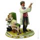 Figurine MÉDECIN ET FILLE Statue Figurine en porcelaine de Capodimonte faite à la main en Italie