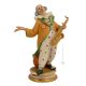 CLOWN AVEC SAXOPHONE Statue Statue Capodimonte Porcelaine Faite à la Main Fabriqué en Italie