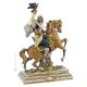 CHASSE AU FAUCON Statue Statue Figurine en Porcelaine de Capodimonte Faite à la Main Fabriqué en Italie Hauteur 57 cm